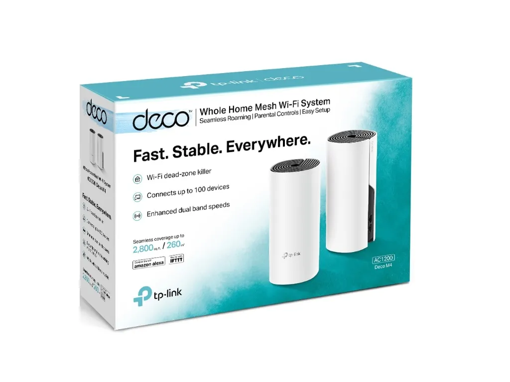 TP-Link Mrežni mesh sistem TP-LINK DECO M4(2-PACK) Wi-Fi/AC1200/867Mbps/300Mbps/2xGLAN/2 antene Slika 2